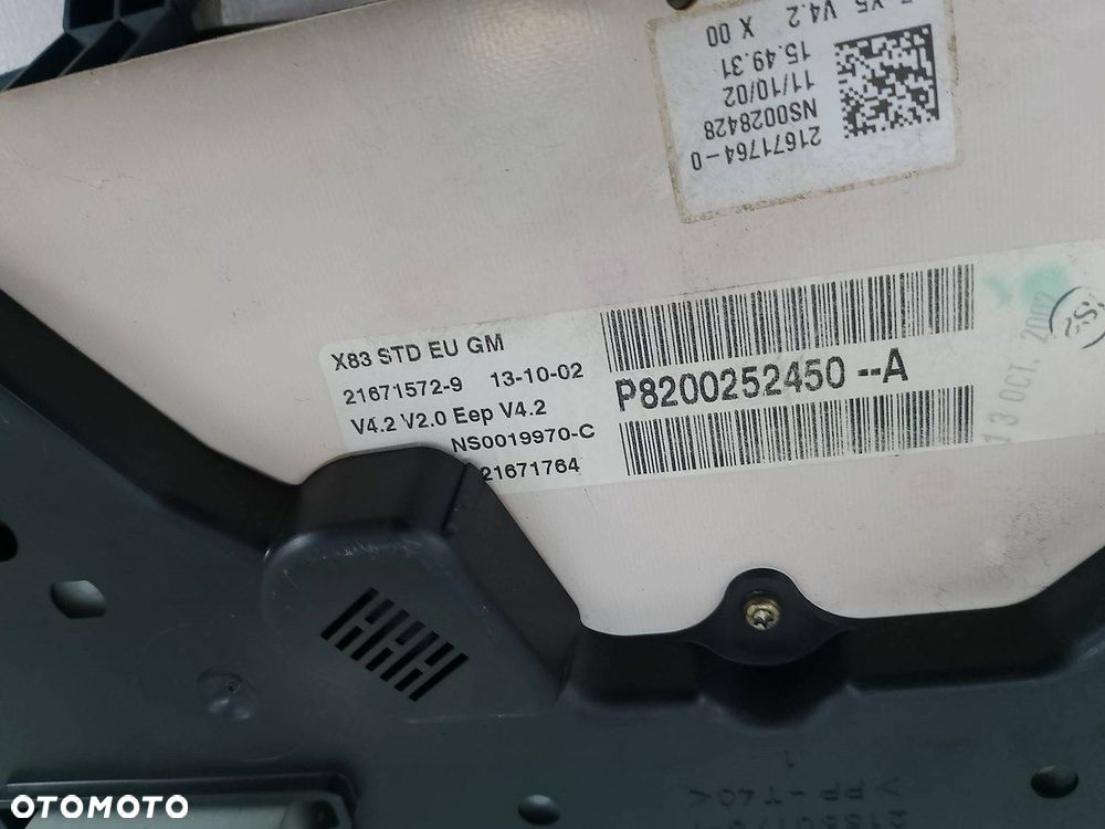 LICZNIK OPEL VIVARO I 8200252450-A 1.9 DTI - 6