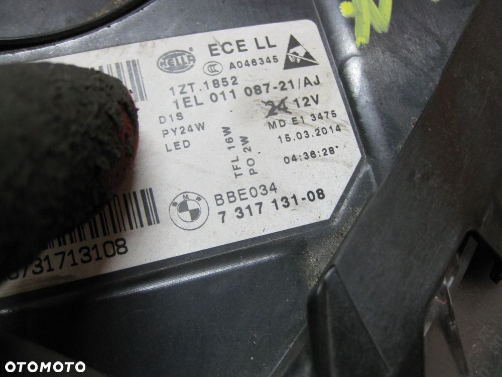 BMW F10 F11 2.0 D 14R LAMPA LEWY PRZÓD XENON 7317131 EU - 8