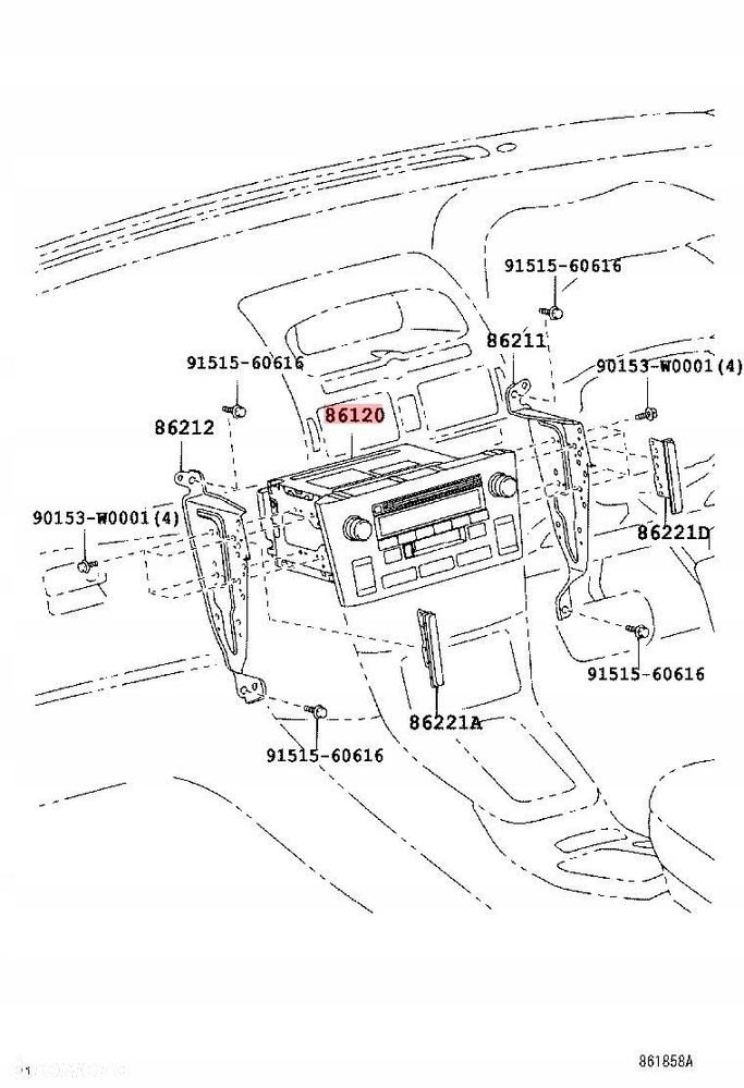 radio cd panel sterowania klimatyzacją toyota avensis t25 lift - 2