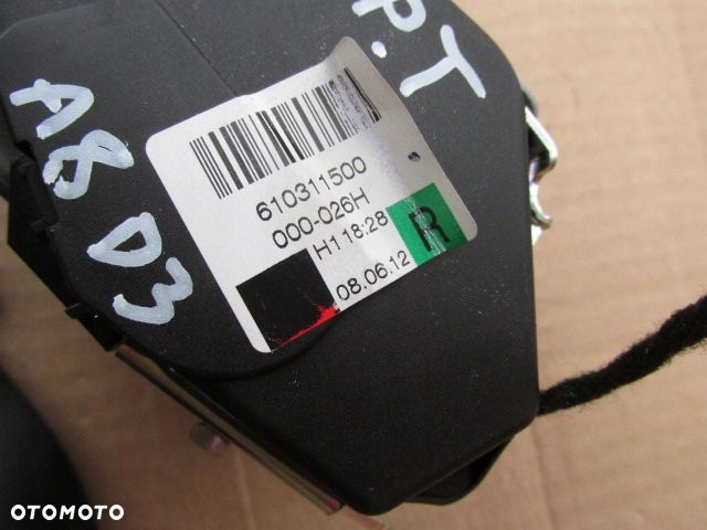 Audi A8 D3 lift long Pas bezpieczeństwa prawy tył tylny 4e0857806D - 4