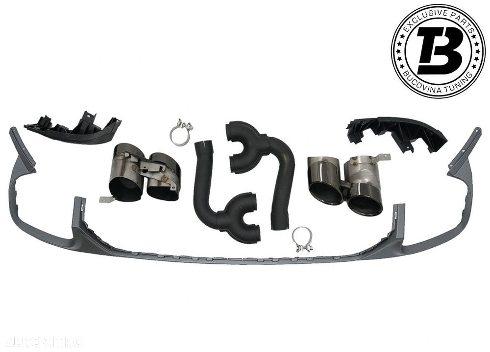 Difuzor Bara Spate cu Ornamente compatibil cu Audi Q8 S-line SQ8 Design - 7