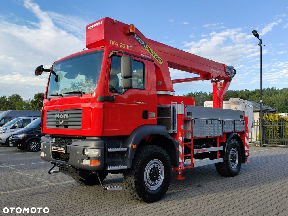 MAN TGM 18.280 4x4 Zwyżka Bison Palfinger TKA 28 Podnośnik Koszowy - 29
