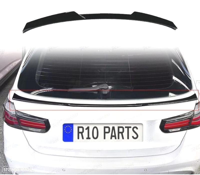 AILERON SPOILER BMW F31 TOURING LOOK M PRETO BRILHANTE - 1