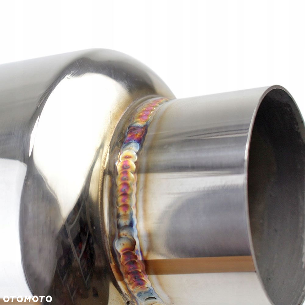 Tłumik środkowy sportowy basowy przelotowy strumienica 76mm stal nierdzewna - 5