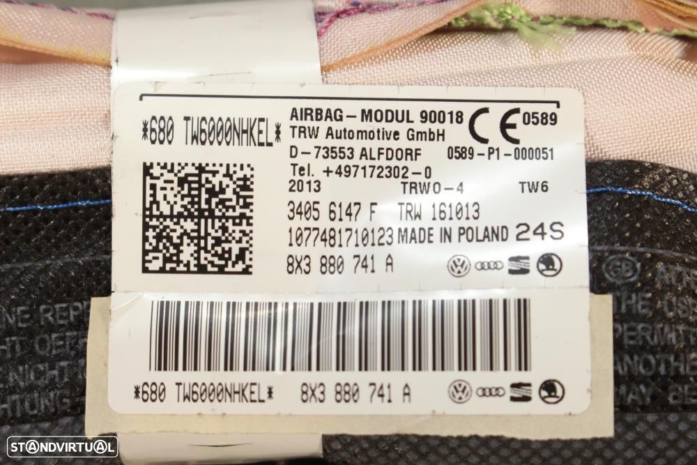 Airbags De Cortina Audi A1 (8X1, 8Xk)  8X3880742a / 8X3880741a / 34056 - 8