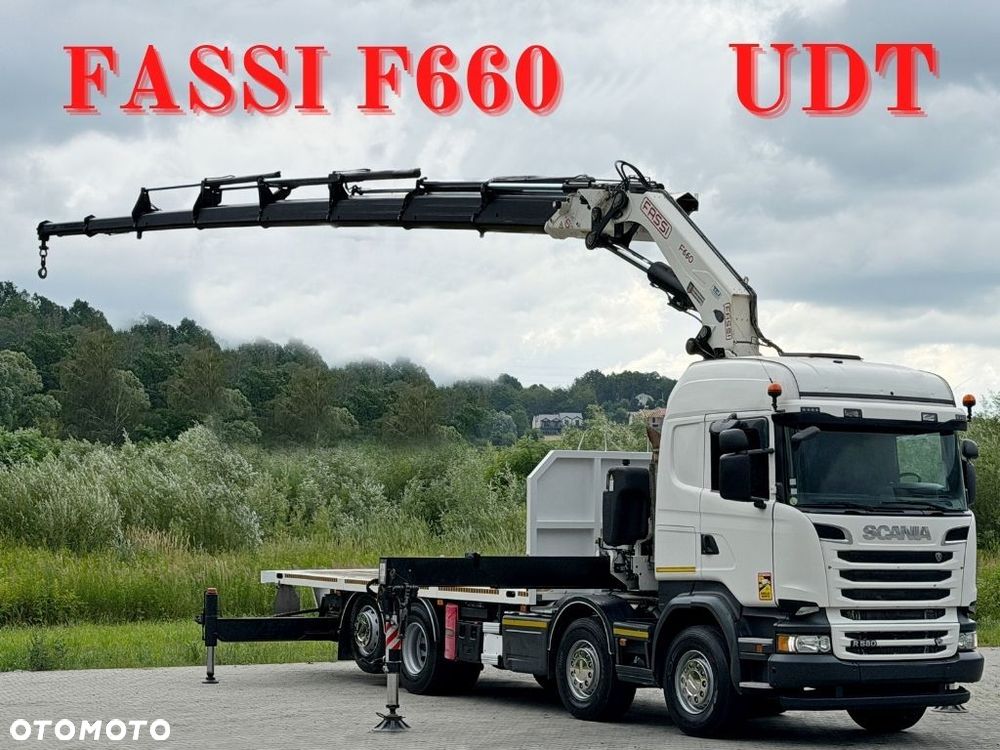Scania R 580 * PLATFORMA 8,40 m * FASSI F660 + PILOT * 8x4 * STAN BDB - 1