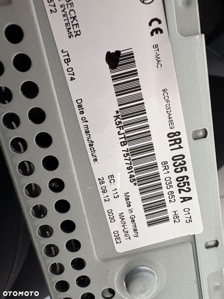 Czytnik SD CD Audi A4 B8 Lift 8R1 035 652A - 4