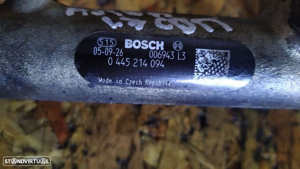 REGUA / RAMPA DE INJEÇÃO COM VALVULA  OPEL ASTRA 1.7CDTI 0445214094 - 2