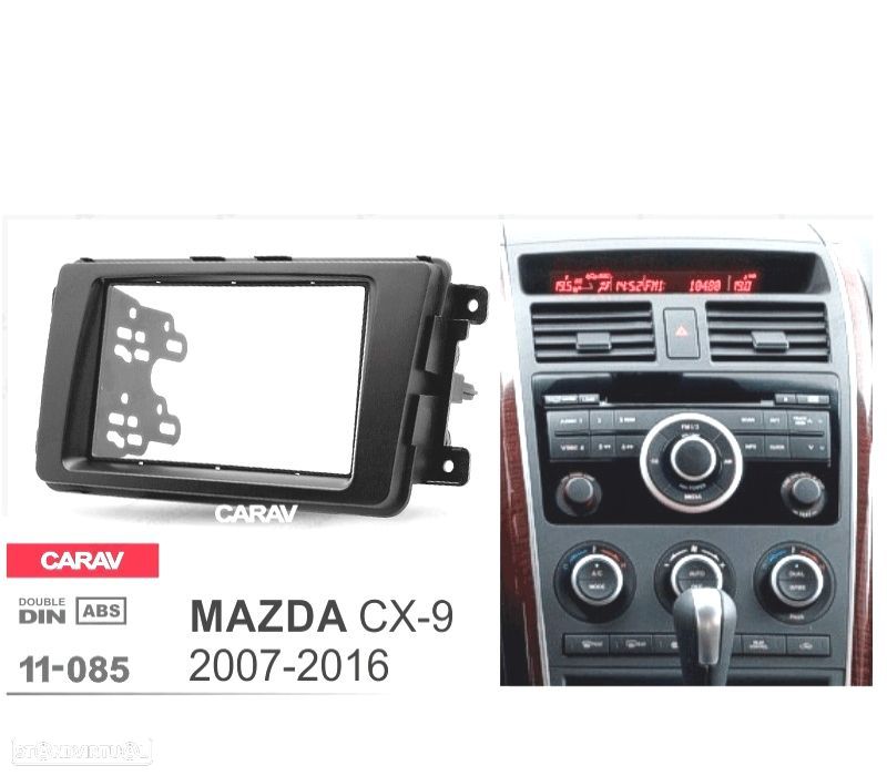 MOLDURA ADAPTADOR PRETA RADIO 2-DIN MAZDA CX-9 07-16 - 1