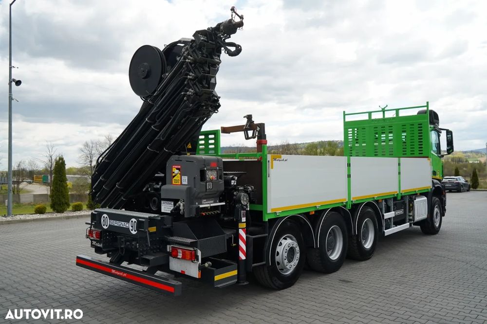 Mercedes-Benz AROCS 3240 / 8x4 / LIVRARE - 7 M / + HDS HIAB X-HIPRO 302 / MAX 9.200 KG / 21 M REACH / TRIDEM / PILOT / ROTATOR / FURCĂ / PUNTE RIDICATĂ / EURO 6 - 13