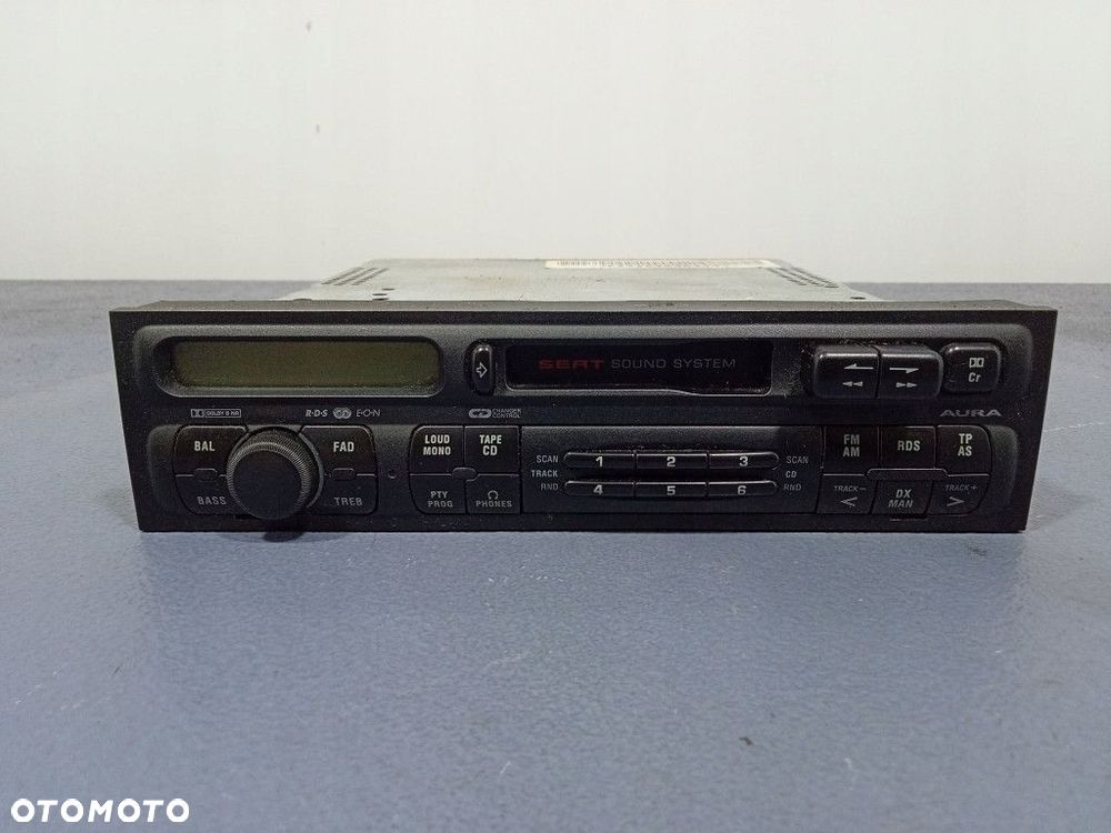 SEAT LEON I TOLEDO II RADIO FABRYCZNE OEM KASETY AURA 1M0035186B - 1