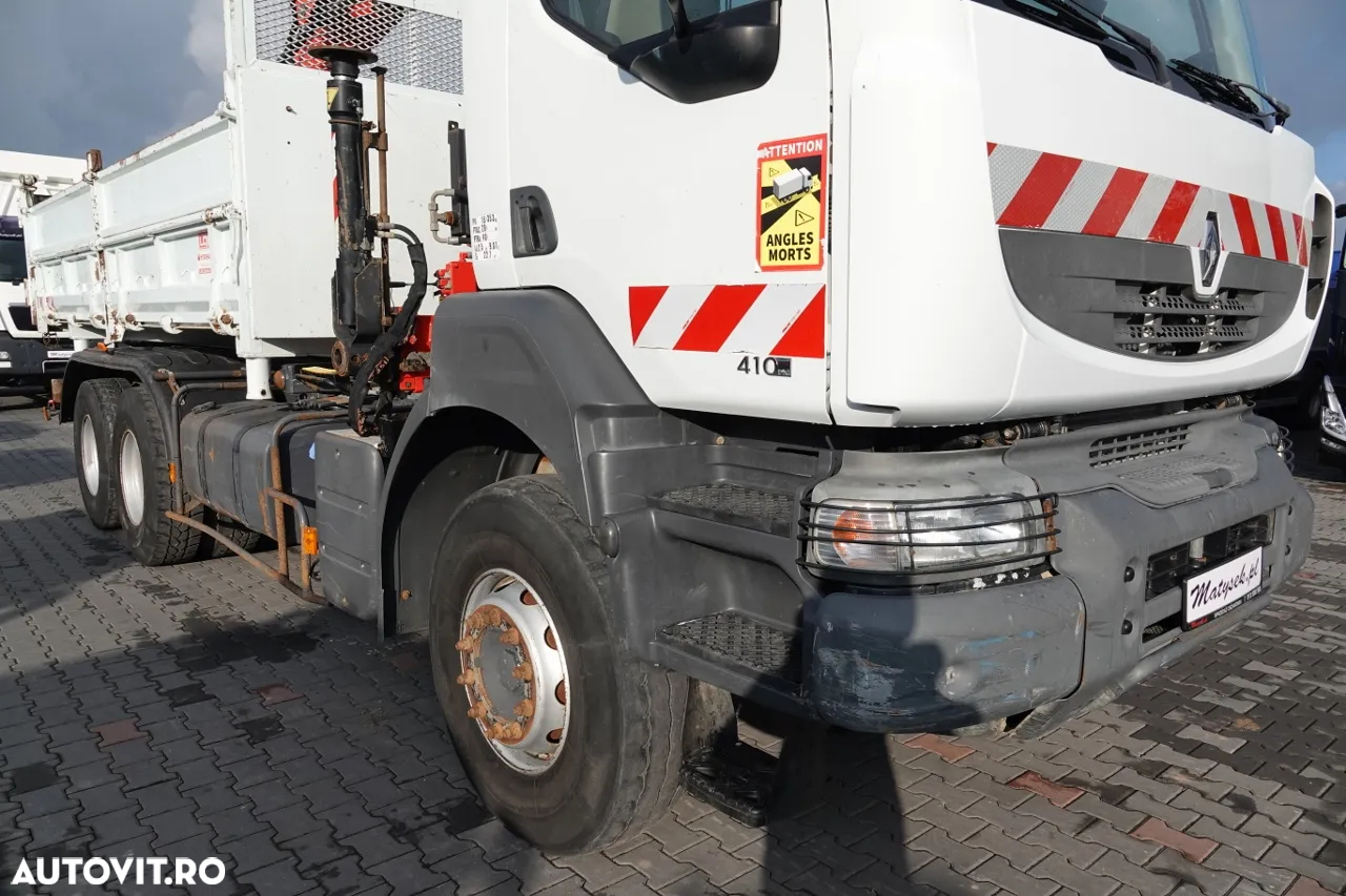 Renault KERAX 410 / 6x4 / BASCULANTE + HDS FASSI F150 / HYDROBURTA / BORDMATIC - 11