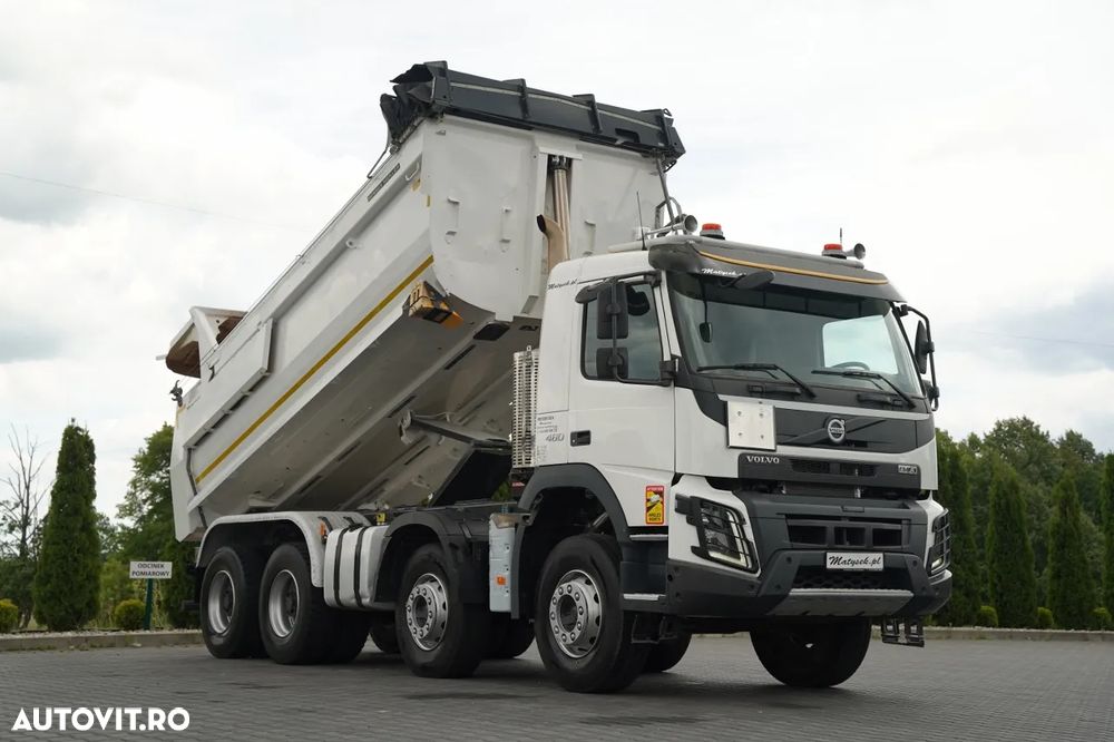 Volvo FMX 460 / 8x4 / BASCULATOR SPATE / CLAPETĂ HIDRAULICĂ / I-SHIFT / PERDĂ ELECTRICĂ / EURO 6 / - 7
