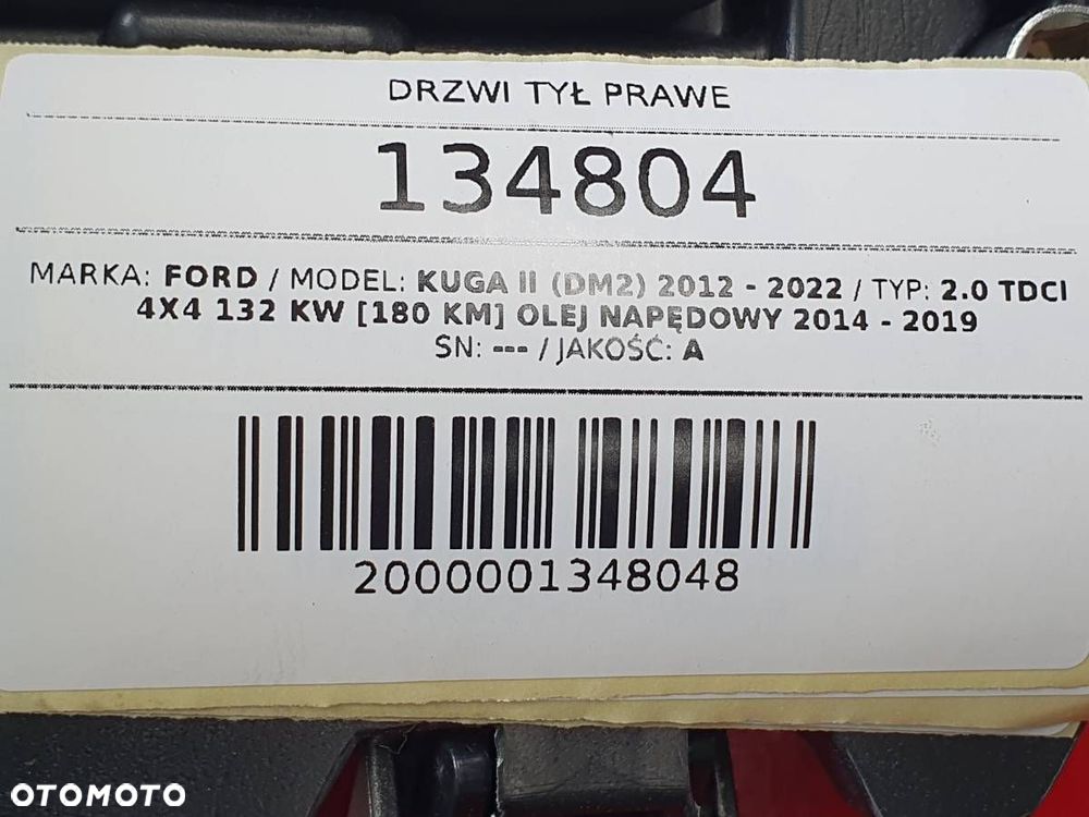 DRZWI TYŁ TYLNE PRAWE KOMPLETNE FORD KUGA II MK2 LIFT 1D - 14