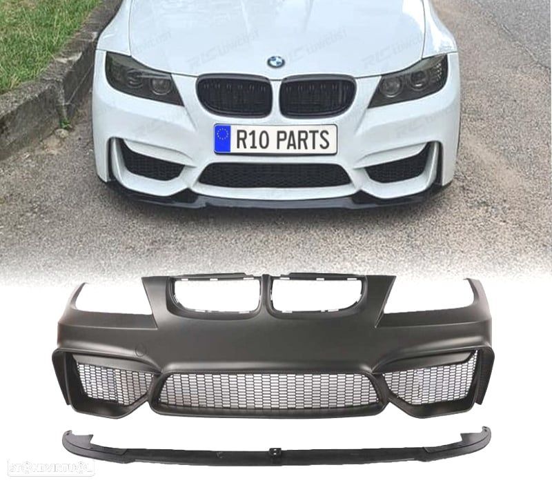PARA-CHOQUES FRONTAL BMW E90 E91 05-08 LOOK M4 + SPOILER LIP - 1