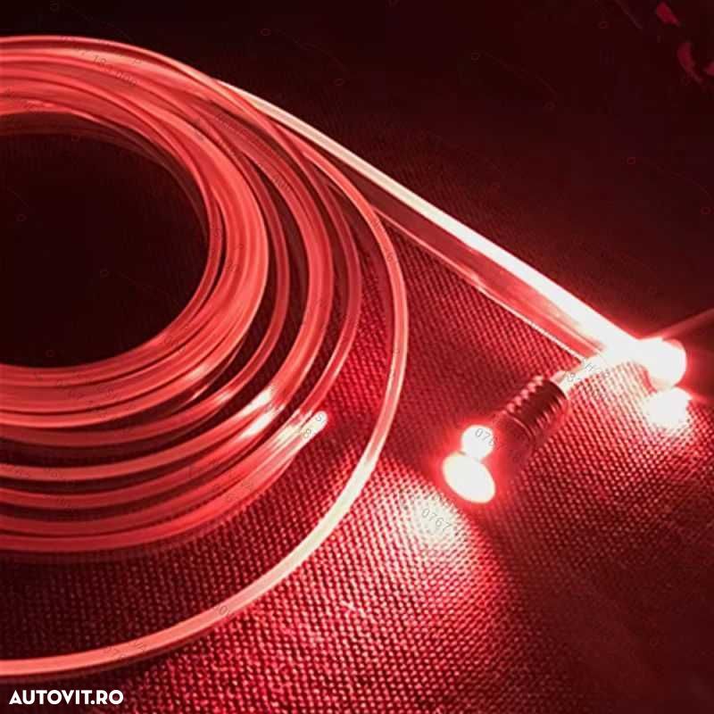 Lumina ambientala auto fir neon Led RGB  cu 5 capete Aplicatie telefon - 8