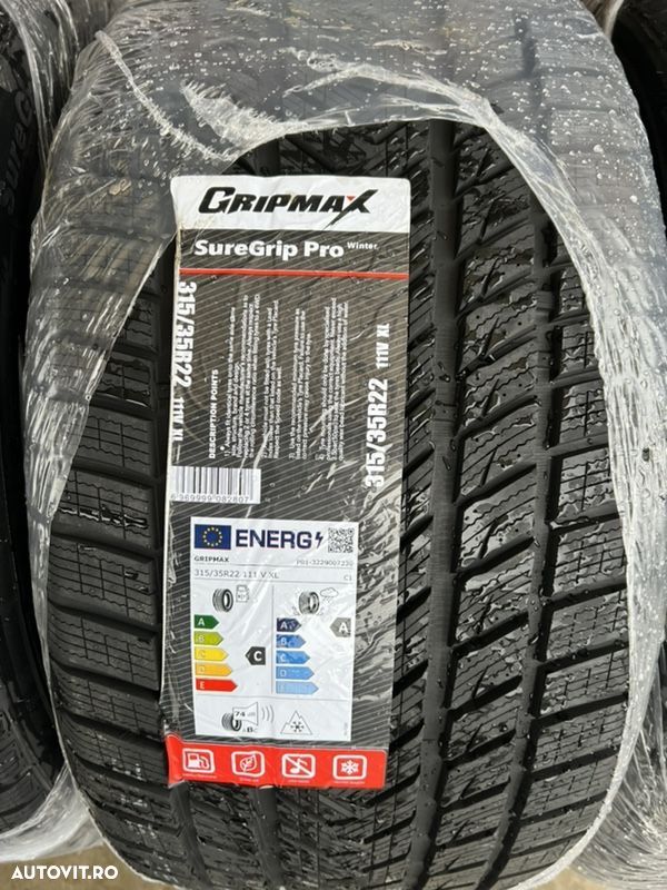 vând set anvelope 275/40/22-315/35/22 gripmax de iarnă noi - 2