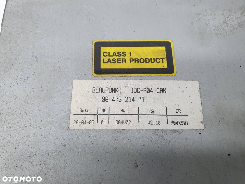 ZMIENIARKA PŁYT CD PEUGEOT 307 9647521477 - 3