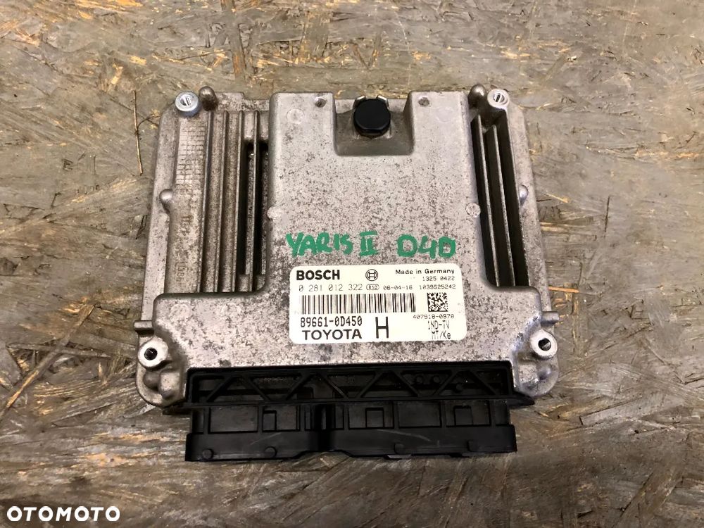 TOYOTA YARIS II 06- 1.4 D4D 1ND-TV MANUAL KOMPUTER STEROWNIK SILNIKA 89661-0D450 0281012322 - 1