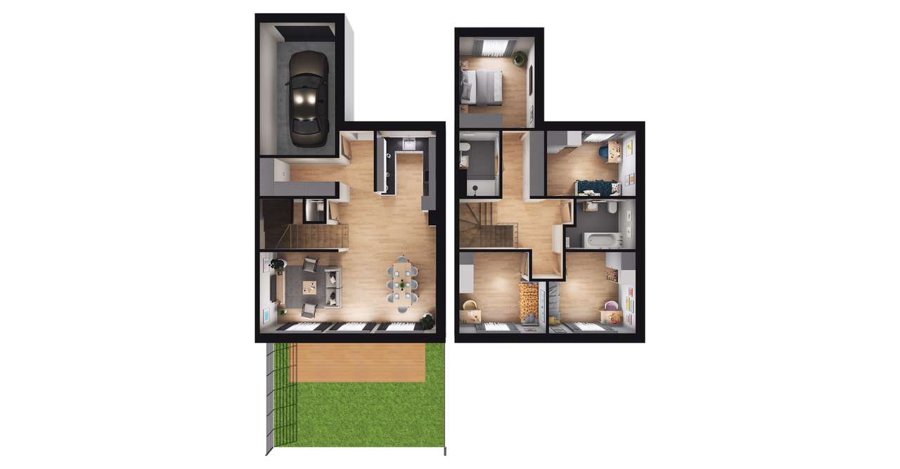 5-pokojowy dom 144m2 + ogródek Bez Prowizji - Pełny obrazek: 2/8