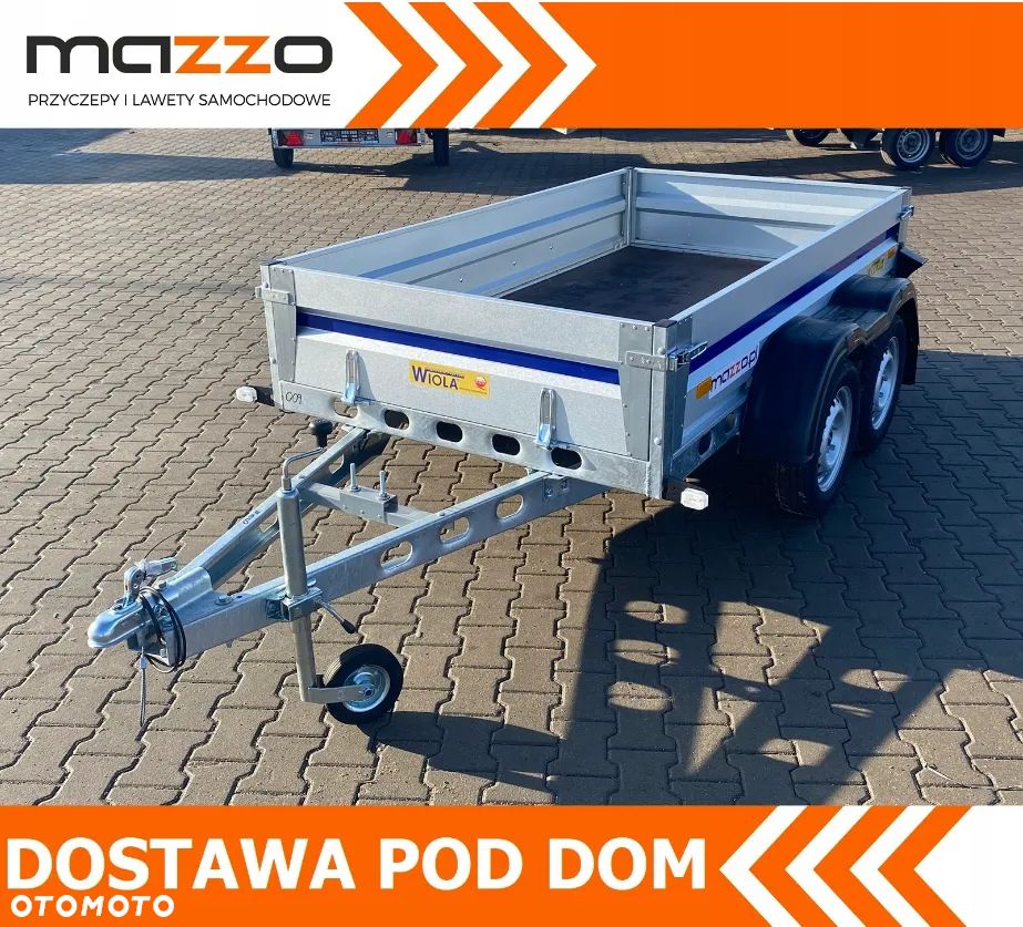 Wiola DOSTAWA Przyczepka KRAKUS+ wym. 252x132x38 Przyczepa dwuosiowa SPAWANA niehamowana SOLIDNA kat.B! - 1
