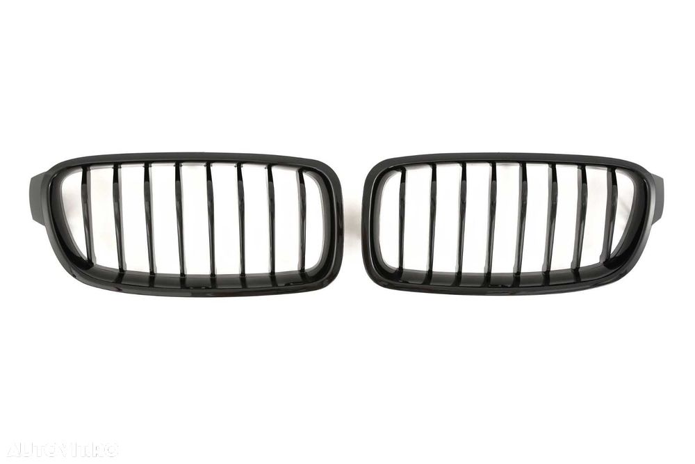 Grile Nari Bara Fata Simple BMW F30 F31 F35 F80, Negru Lucios, OFERTA - 3