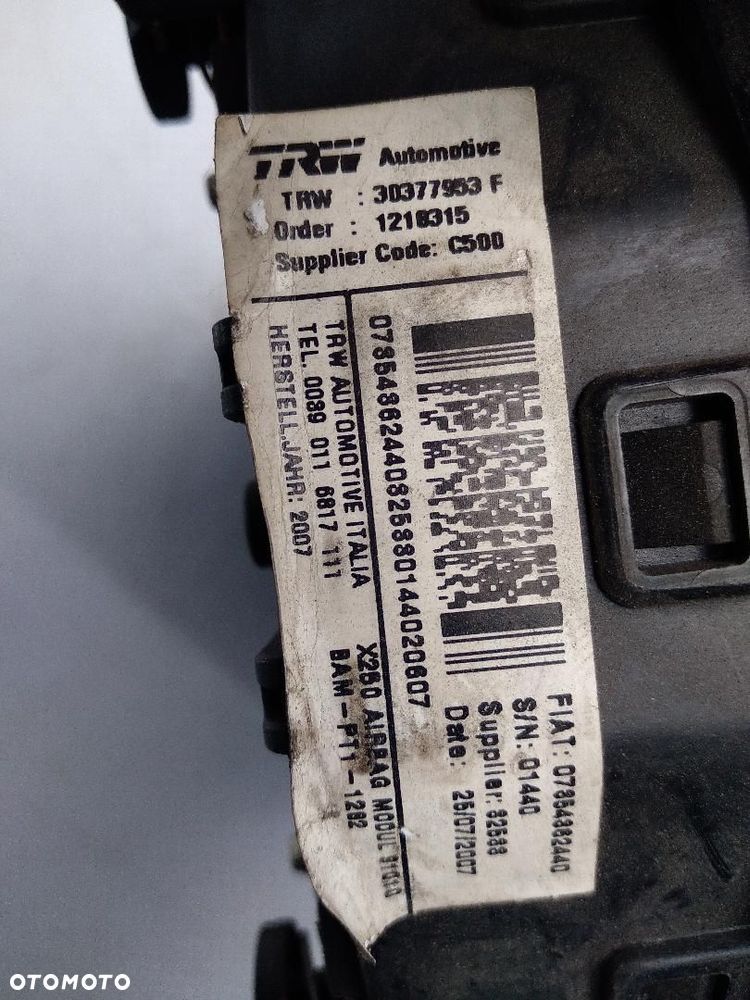 AIRBAG PODUSZKA KIEROWCA PEUGEOT BOXER II 30377953 - 3