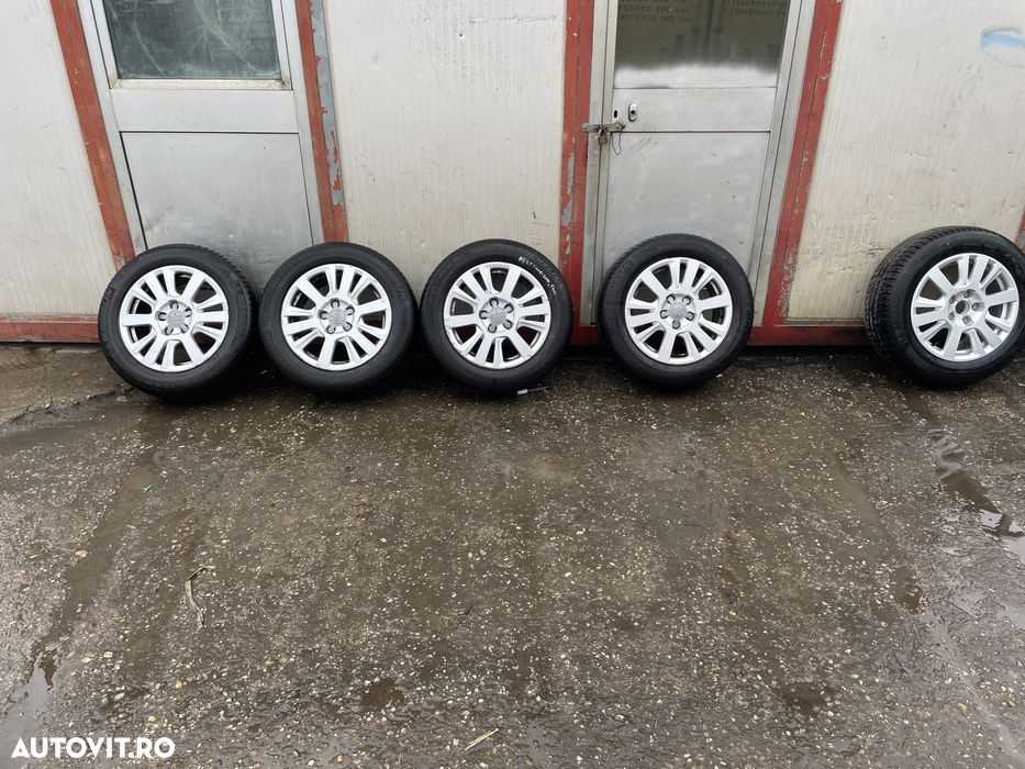 Set jante aliaj AUDI A6 C6 an 2005-2011 cu cauciucuri vara 225/55 R16 - 2