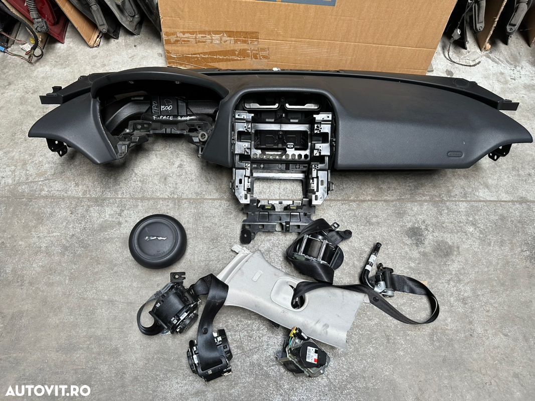 Kit airbag JAGUAR F-PACE an 2016-2022 format din airbag volan, airbag pasager, 2 centuri fata , 2 centuri spate si plansa bord - 1