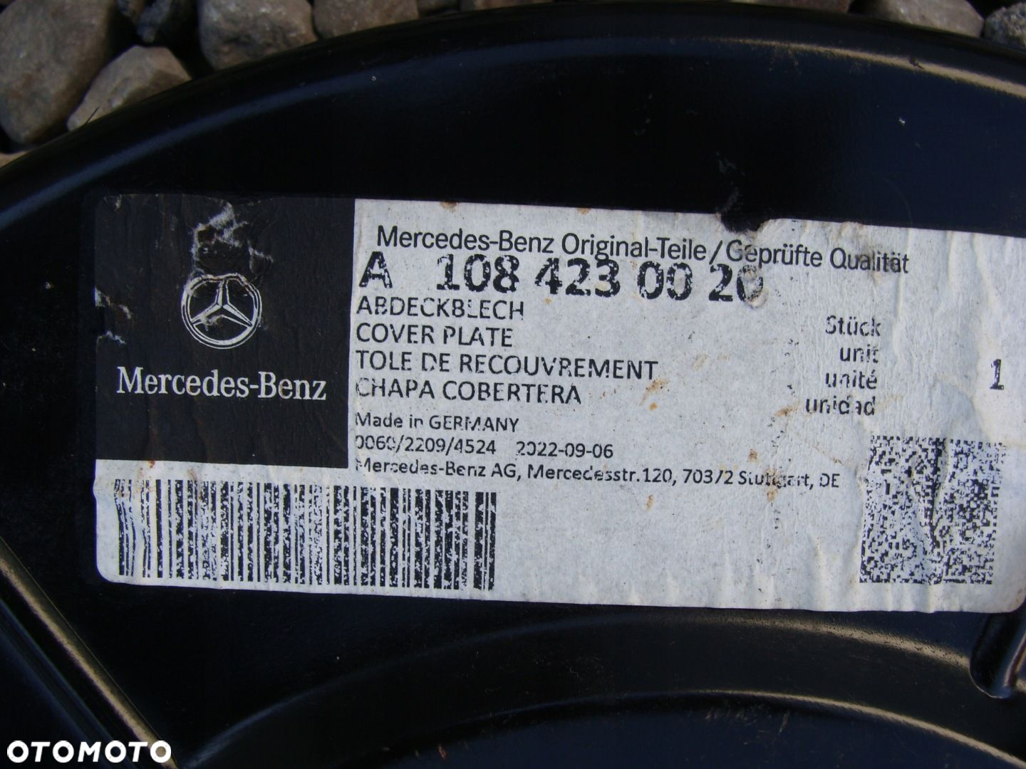 Mercedes SL W113 250,280 Pagoda Osłona tarczy hamulcowej tył A1084230020 - 3