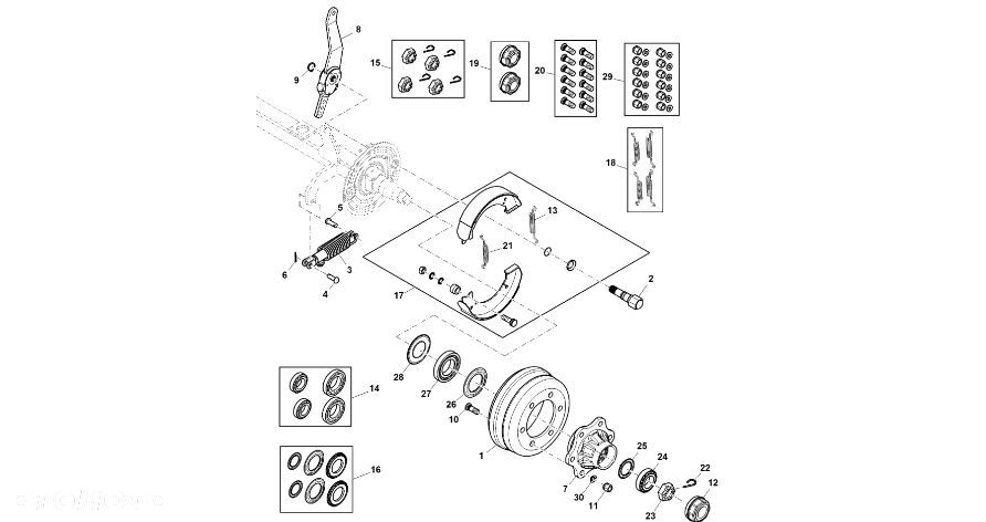John Deere 960 - Klocek hamulcowy DC214681 (Hamulce) - 1