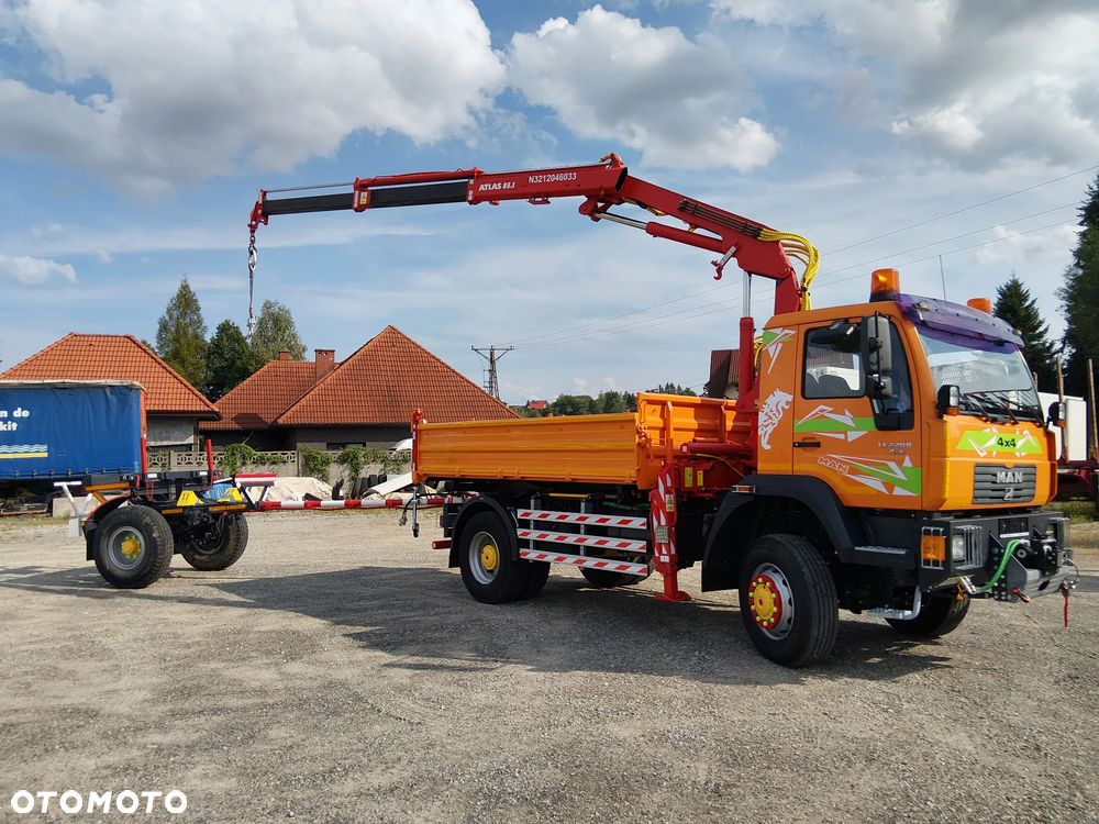 MAN Dłuzyca Man le 220 4x4 hds wywrotka wciagarka energetyka kiper blokady komunalny czołownica - 1