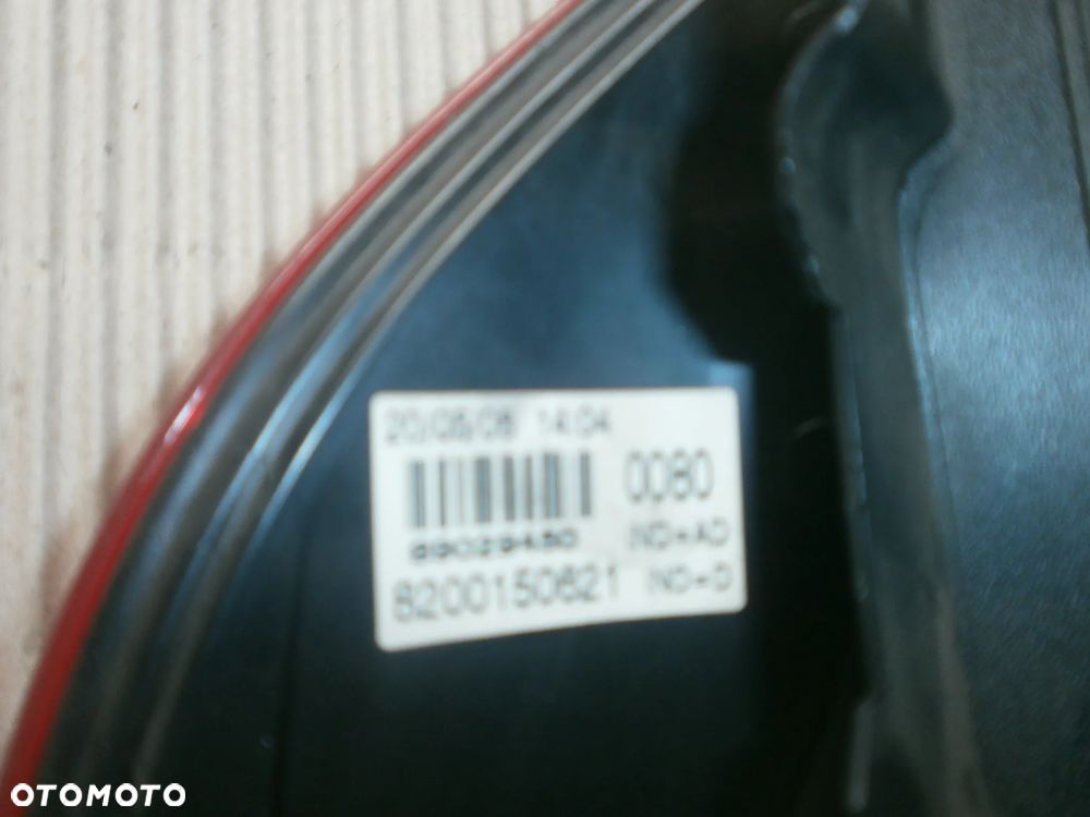 LAMPA PRAWA KANGOO 03-08R RENAULT 8200150621 NOWA ORYGINAŁ - 3