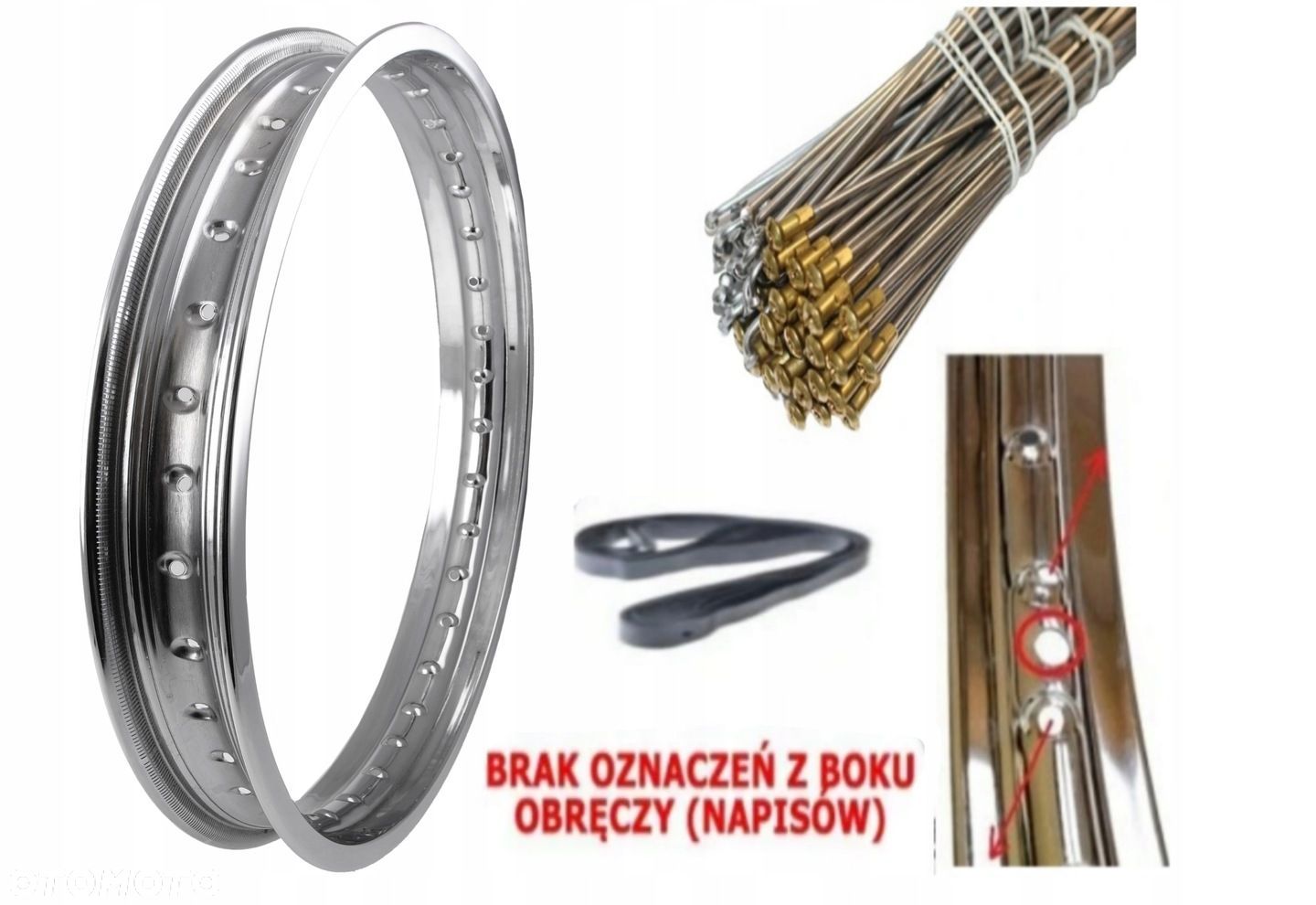 FELGA 1.85-18 DO WSK 125 175 B1 B3  SZPRYCHY SZPRYCHA NIERDZEWKA - 1