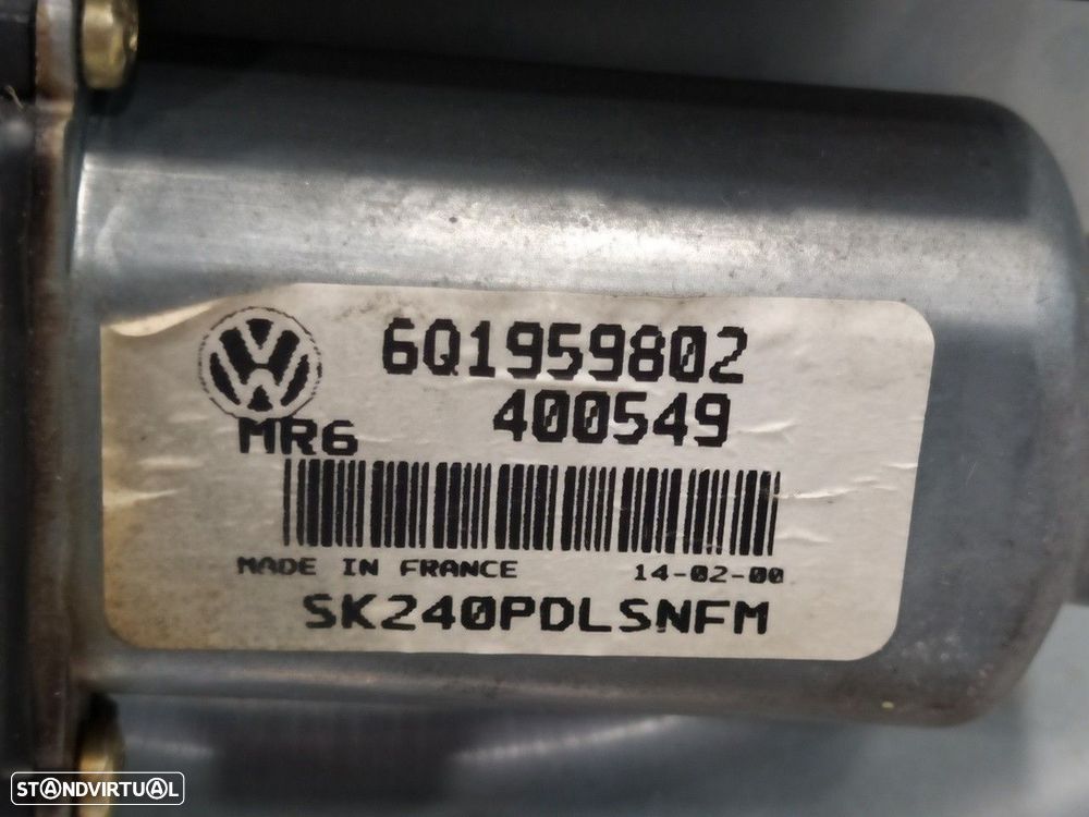 ELEVADOR DE VIDRO FRONTAL DIREITO SKODA FABIA I 2001 -6Q1959802 - 2