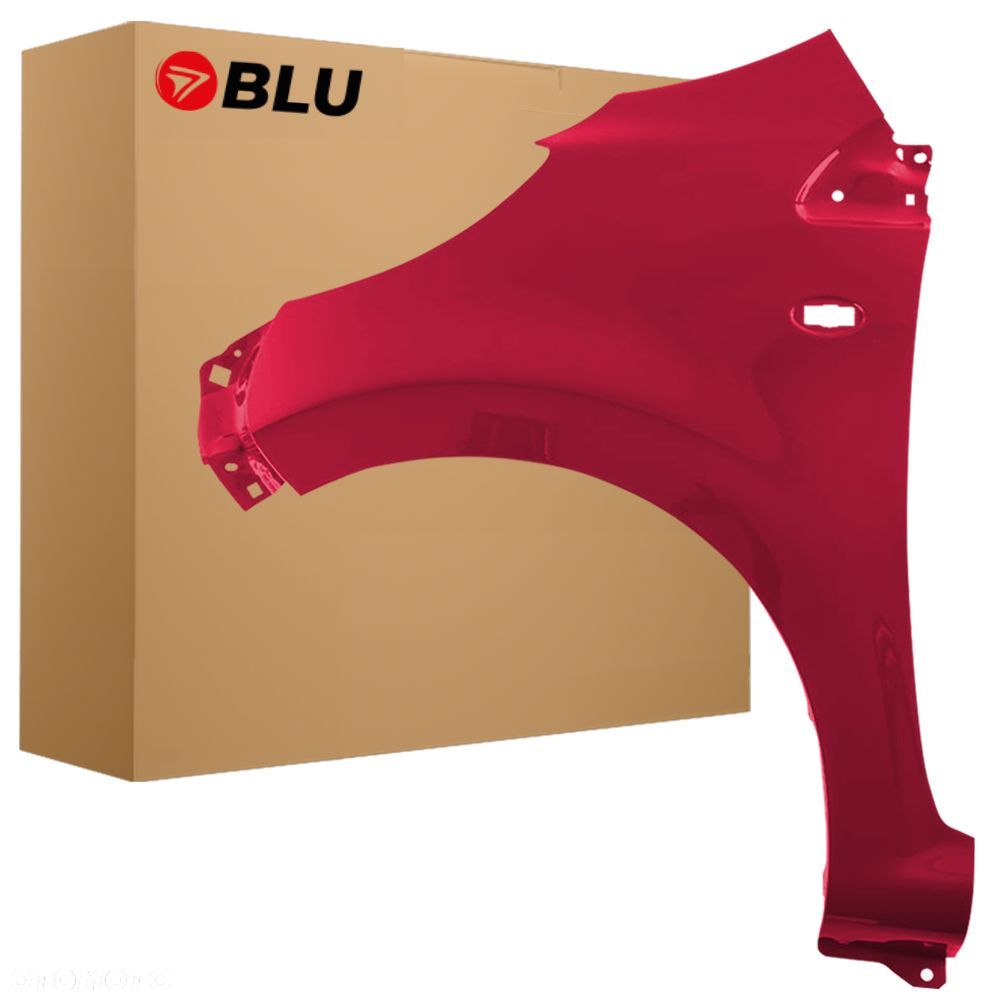 BLU Błotnik PEUGEOT 107 KNT lewy pomarańczowy 2005-2014 przód ocynk OrangePower - 1