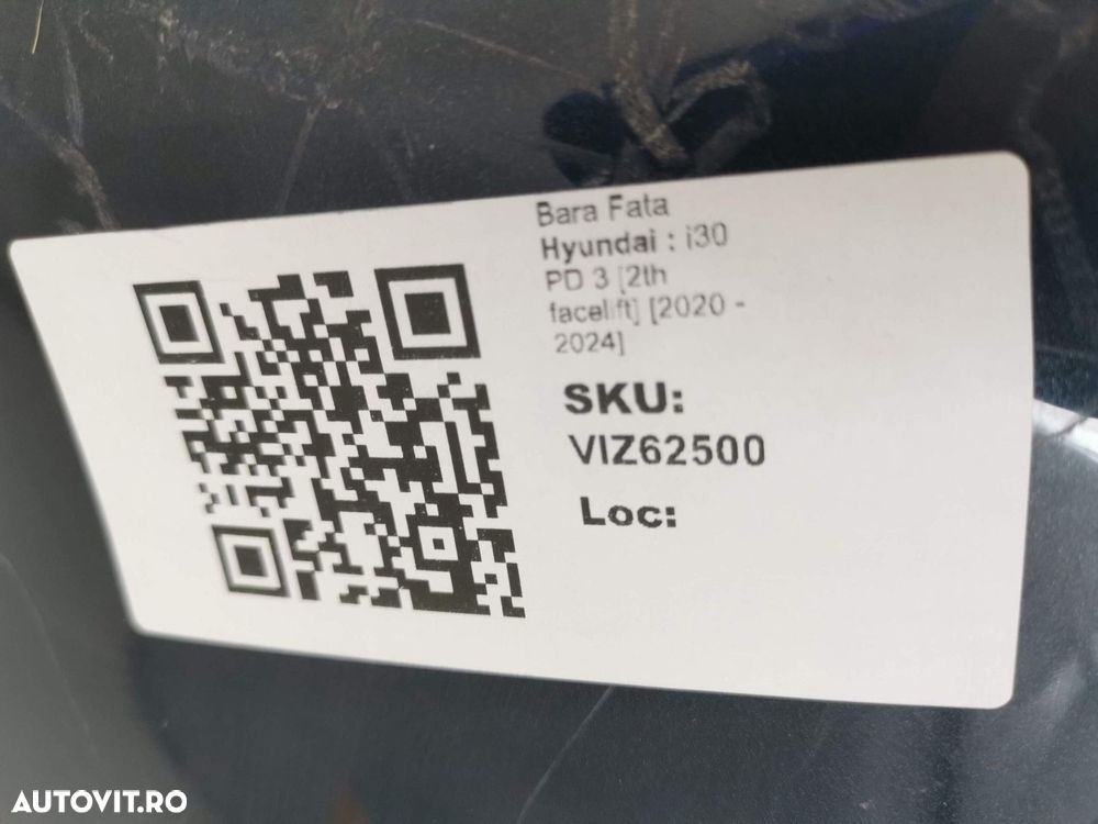Bara Fata Hyundai  i30 PD 3 [2th facelift] 2020 2021 2022 2023 2024 Or - 8