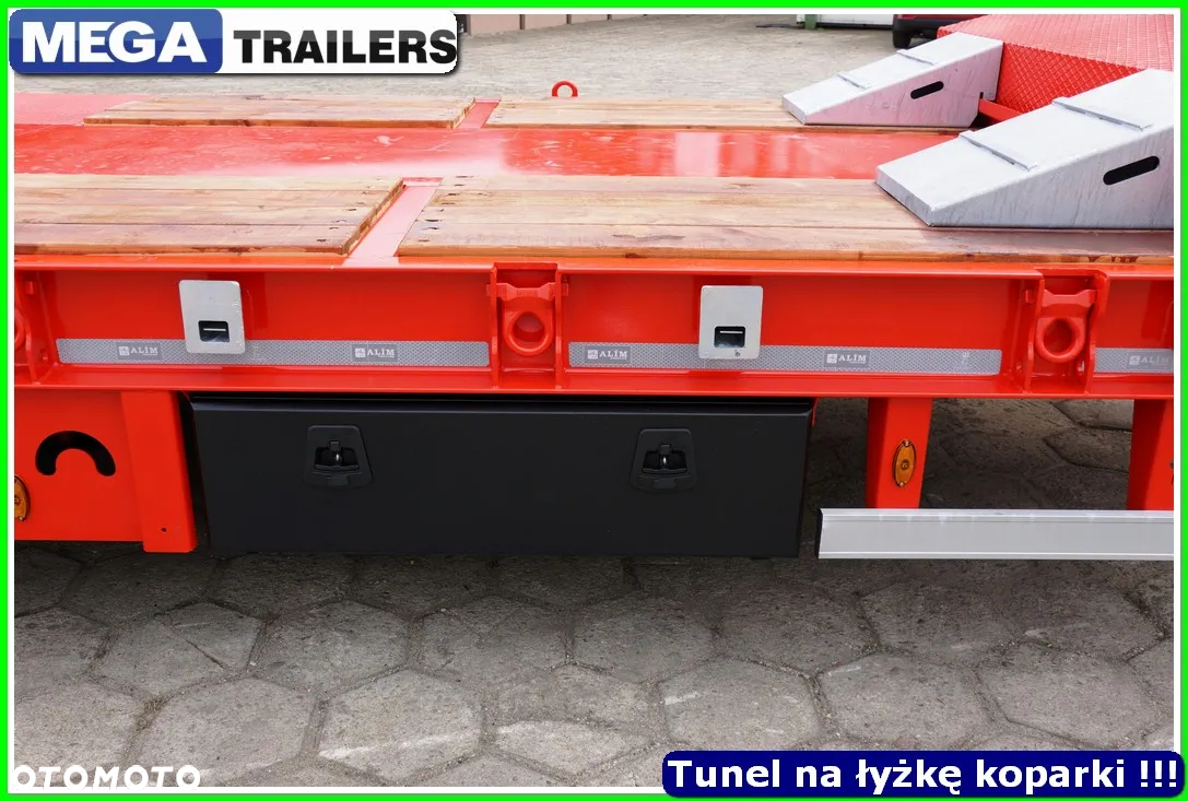 Mega Nisko podłoga 4 osie,  dł. 9,50 m, TUNEL na RAMIĘ KOPARKI !!! - 30