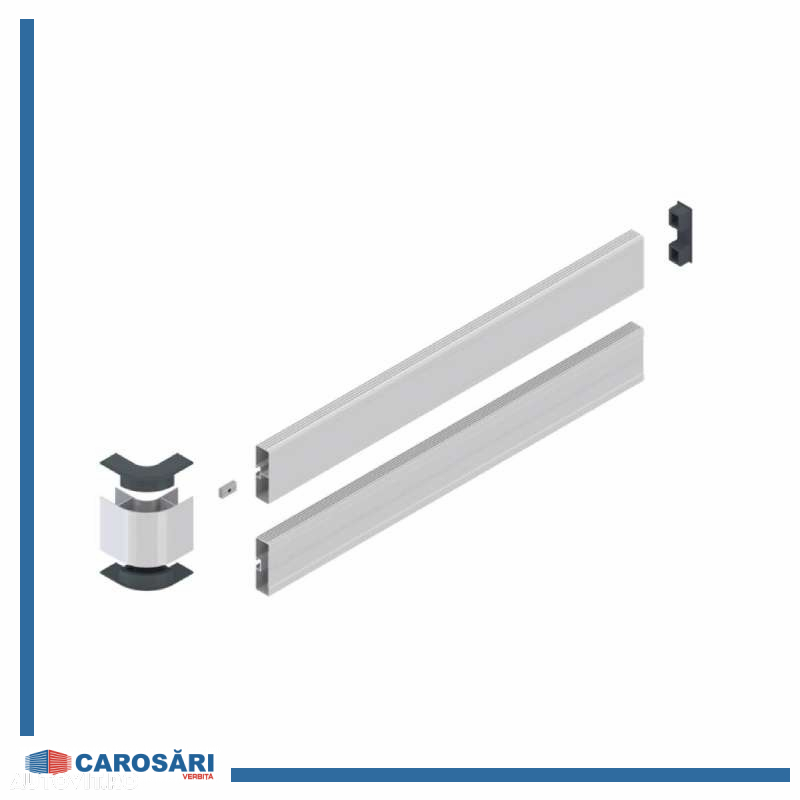 Profil aluminiu bara parabiciclisti 100x30mm - 2