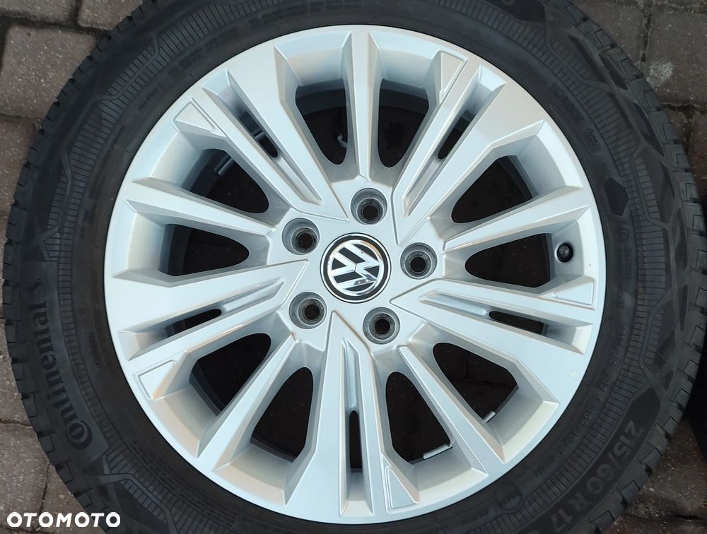 Koła Felgi Aluminiowe Oryg Volkswagen T6 Multivan T5 17 Cali 5x120 Et55 Continental 215/60/17C 2021r 4x8,5mm Idealne !! Starogard Gdański - 2