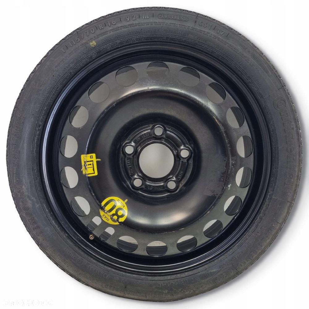 KOŁO DOJAZDOWE Opel Vectra C Astra H 115/70 R16 2160132 5x110 jak nowa - 1