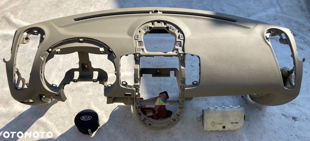 KIA SOUL DESKA KONSOLA KOKPIT PULPIT PÓŁKA PARAPET AIRBAG CZERWONA BEŻOWA - 6