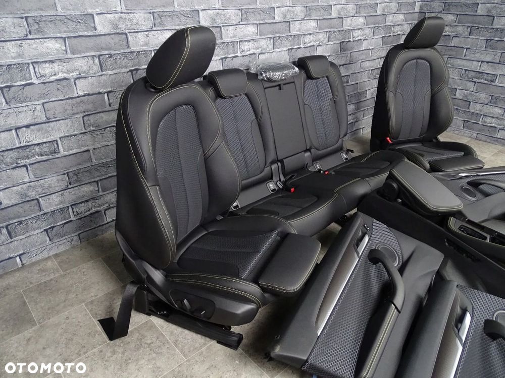 FOTELE KANAPA BOCZKI WNĘTRZE ŚRODEK BMW F39 X2 M-PAKIET ŻÓŁTA NIĆ SKÓRA NEW - 2
