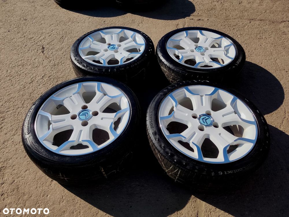 4x108 Felgi Aluminiowe Alufelgi ORYGINALNE 17 Koła Letnie Lato CITROEN DS3 AIRCROSS C3 PLURIEL PICASSO PEUGEOT 208 301 207 6mm 22r. Białe Legnica ALU-RAD 205/45 - 2