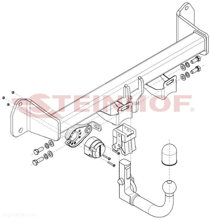 Wypinany hak holowniczy + Moduł 7 pin do BMW SERIA 3 F34 Gran Turismo od 2013 - 2