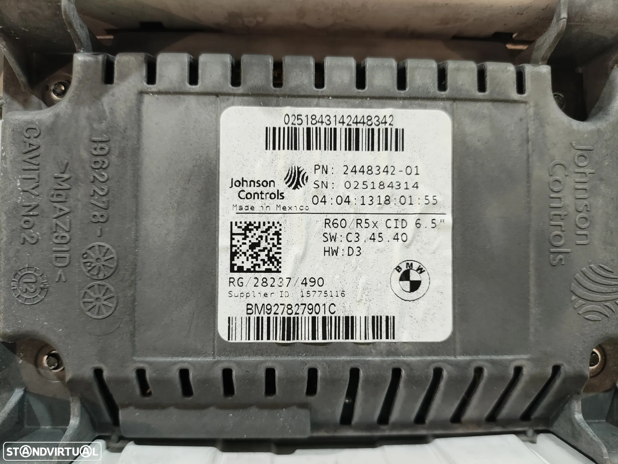 QUADRANTE ORIGINAL MINI COOPER R60 COUNTRYMAN 62109306251 9306251 DISPLAY PAINEL MULTIFUNÇÕES NAVEGAÇÃO GPS - 8