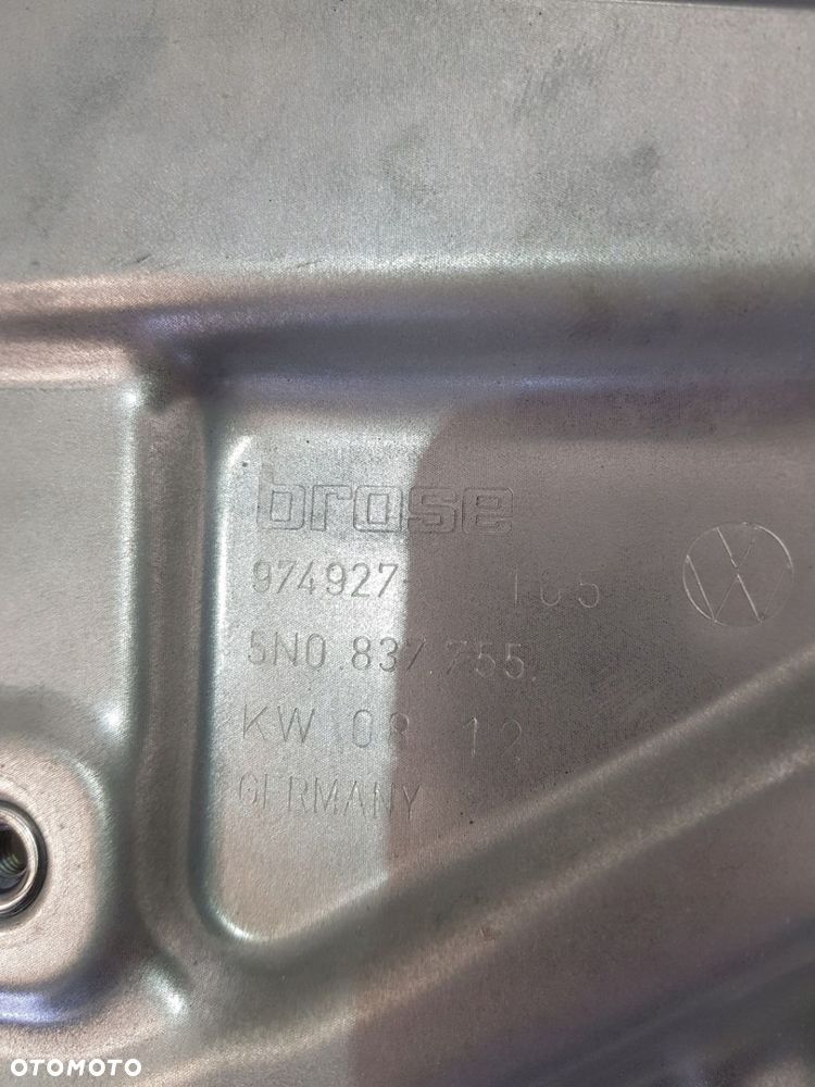 MECHANIZM PODNOŚNIK SZYBY LEWY PRZÓD 5N0837461 VW TIGUAN 5N 12R EUR - 7