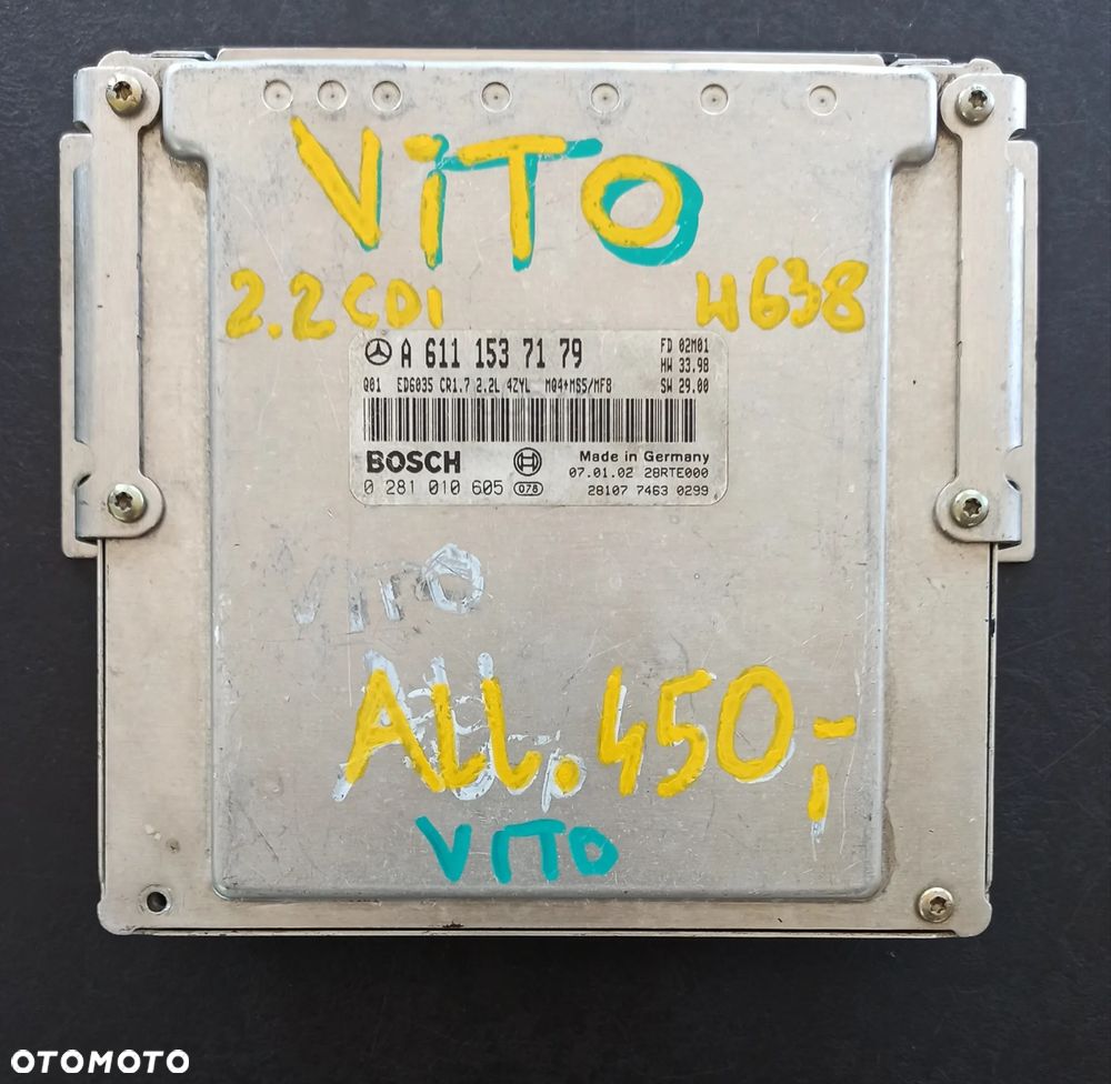 Sterownik Silnika Mercedes Vito w638 A6111537179 - 1