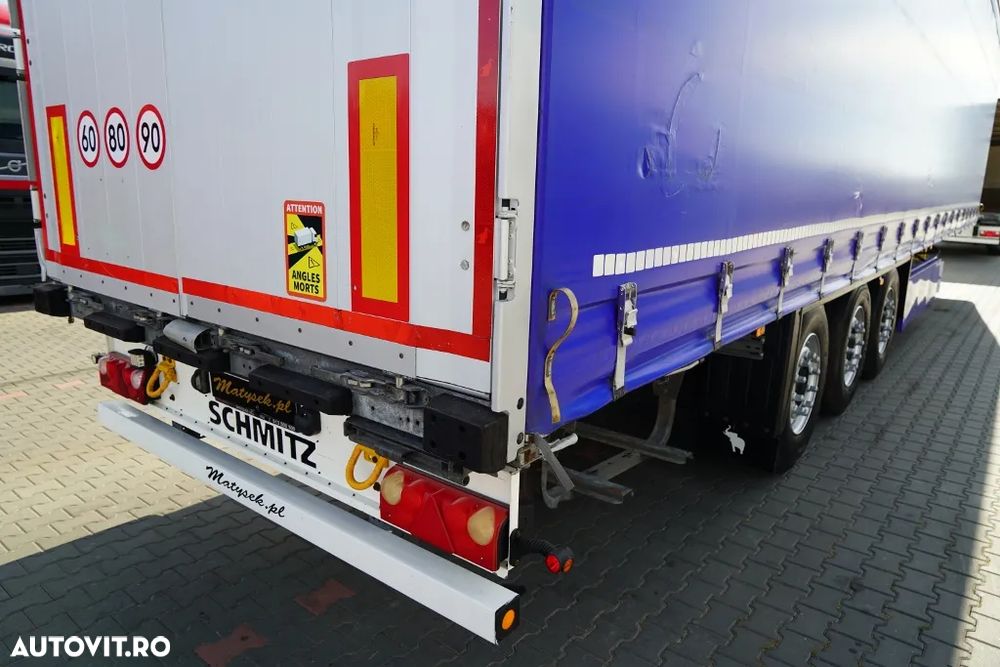 Schmitz Cargobull CARGOBULL / CORTINĂ / STANDARD / AXĂ RIDICATĂ / ACOPERIȘ RIDICAT / COȘ PENTRU PALEȚI / - 14