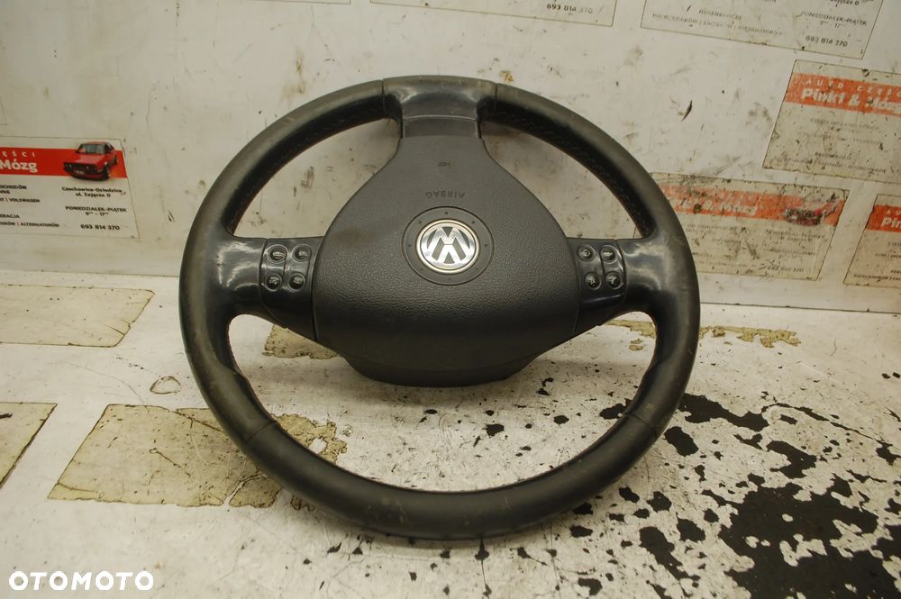 KIEROWNICA MULTIFUNKCYJNA + PODUSZKA AIR BAG 1K0959542A 1K0880201T VW GOLF V TOURAN PASSAT B6 - 1
